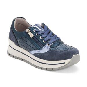 IGI&CO Made In Italy Leather Sneakers With Lateral Zip Closure